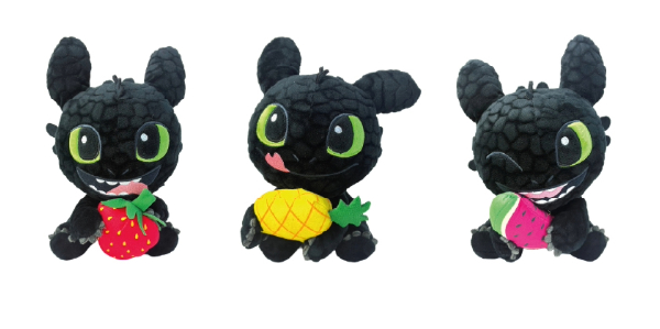 (Mis 3+) DRAGON TRAINER (HTTYD) Toothless con Frutto Peluche 25cm 3ass…x24